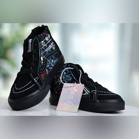 🔥🔥 Vans X Disney 100 Toddler Kids SK8-Hi Zip Villains Size 6 - Picture 5 of 16